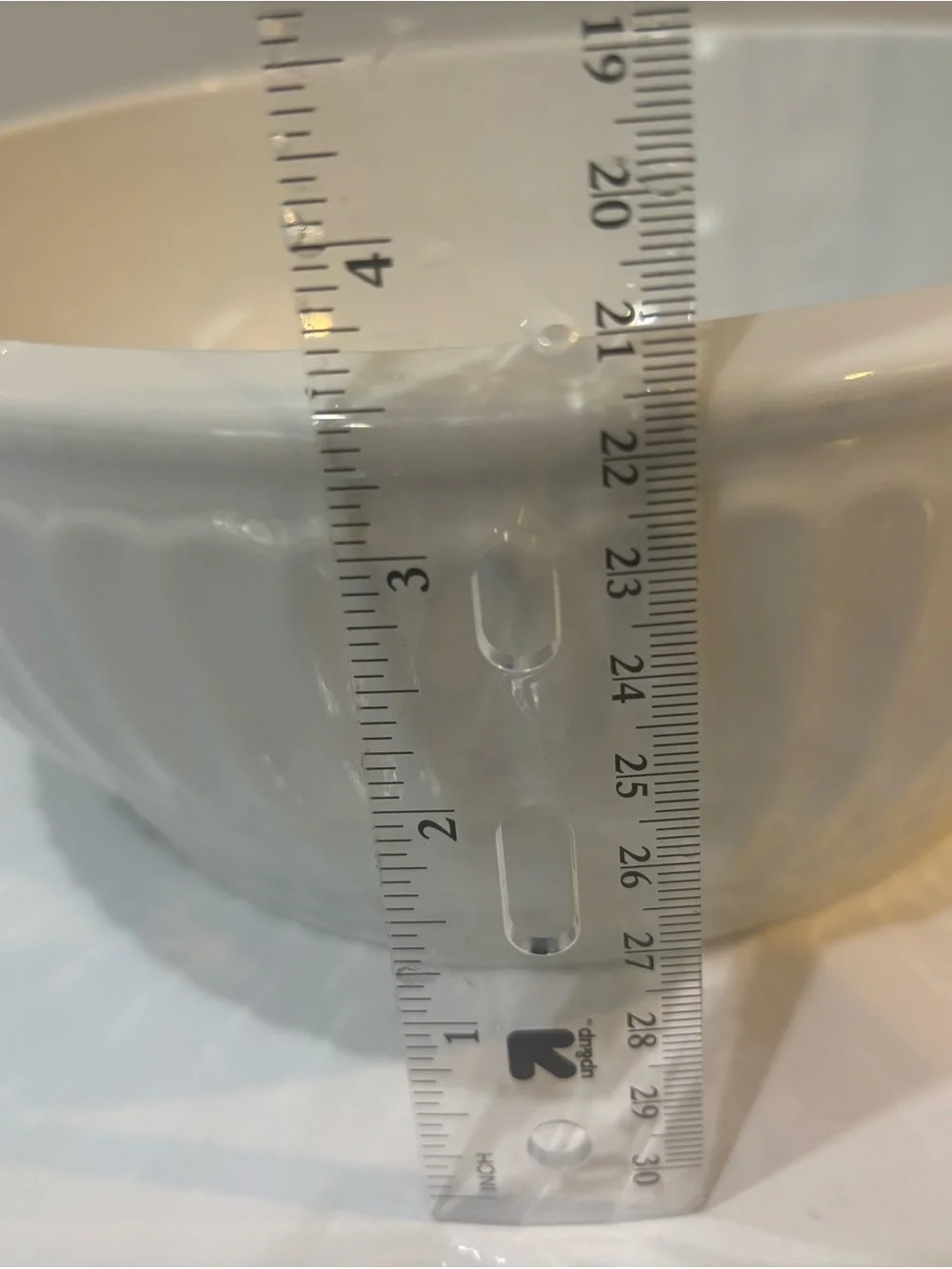 New Large White Coventry Porcelain Serving Bowl - Classic Design Made in China.